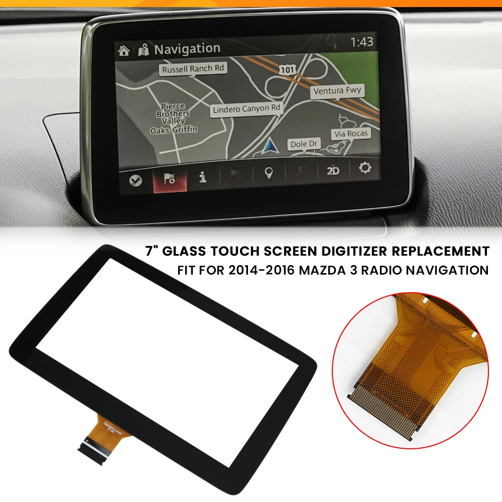 7 Inch 36 Pins Glass Touch Screen TM070RDZ38 For 2014-2016 Mazda 2 3 Demio Axela CX-3 MX-5 Car CD Player Navigation Radio