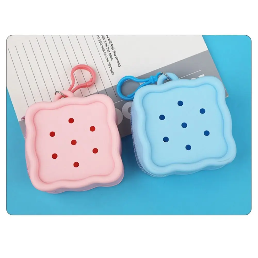 Cute Holes Soft Mini Wallet Zipper Coin Purses Silicone Card Holder Money Bag Women Girls Change Pouch Storage Bag