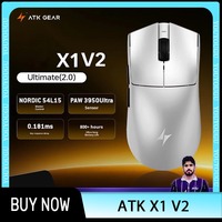 Atk X1 V2 Ultimate2.0 Mouse Wireless Paw3950utrla 54g 0.163ms 650ips Low Latency Gamer Lightweight 750ips New Accessory Gifts