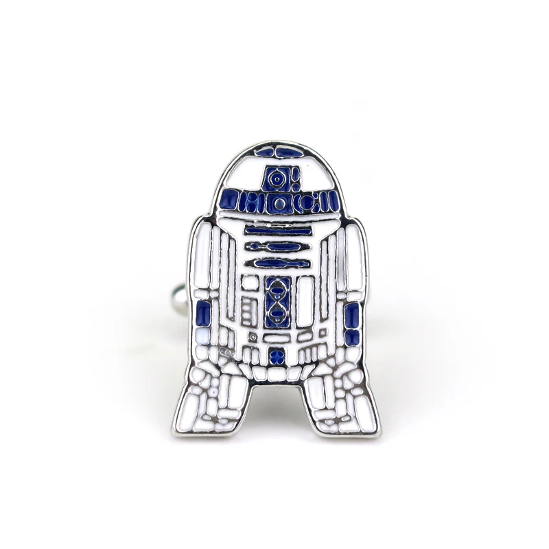 Lèvent de manchette en émail de film Star VAN, boutons de manchette robot R2-D2 marijuana ing, accessoires vestisensen métal, jouets cadeaux pour Gérérateur