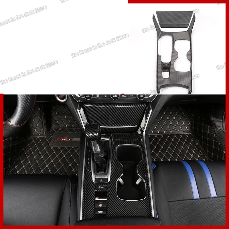 Carbon Fiber Car Center Console Gear Panel Frame Trims for Honda Accord 2018 2019 2020 10 x Accessories Auto Styling 2022 2023