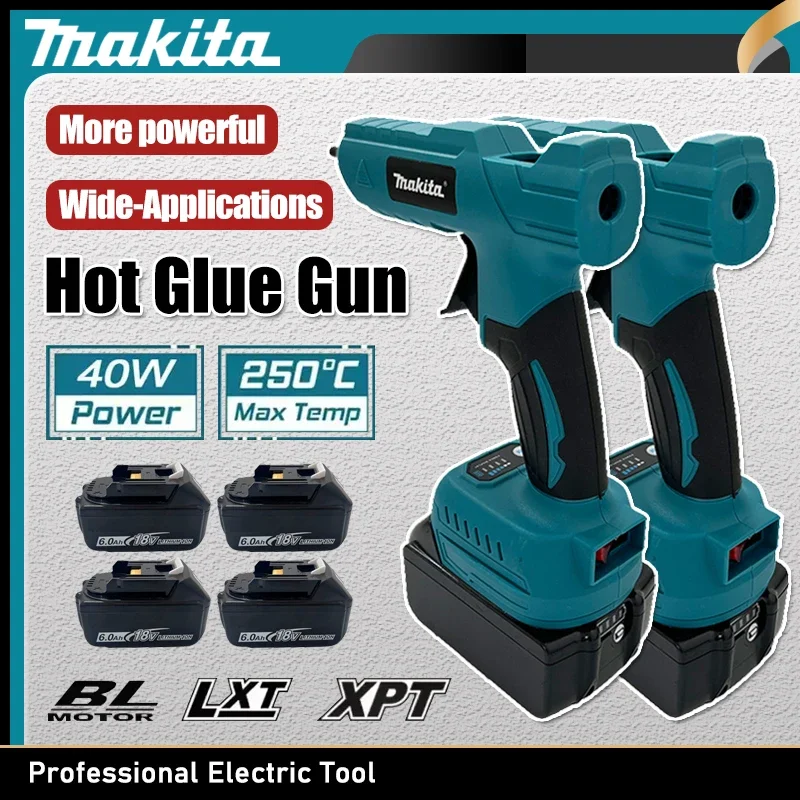 

Беспроводной электрический ручной клеевой пистолет Makita для ремонта и DIY, термопистолет для сварки, с насадкой против ожогов, для аккумулятора 20В