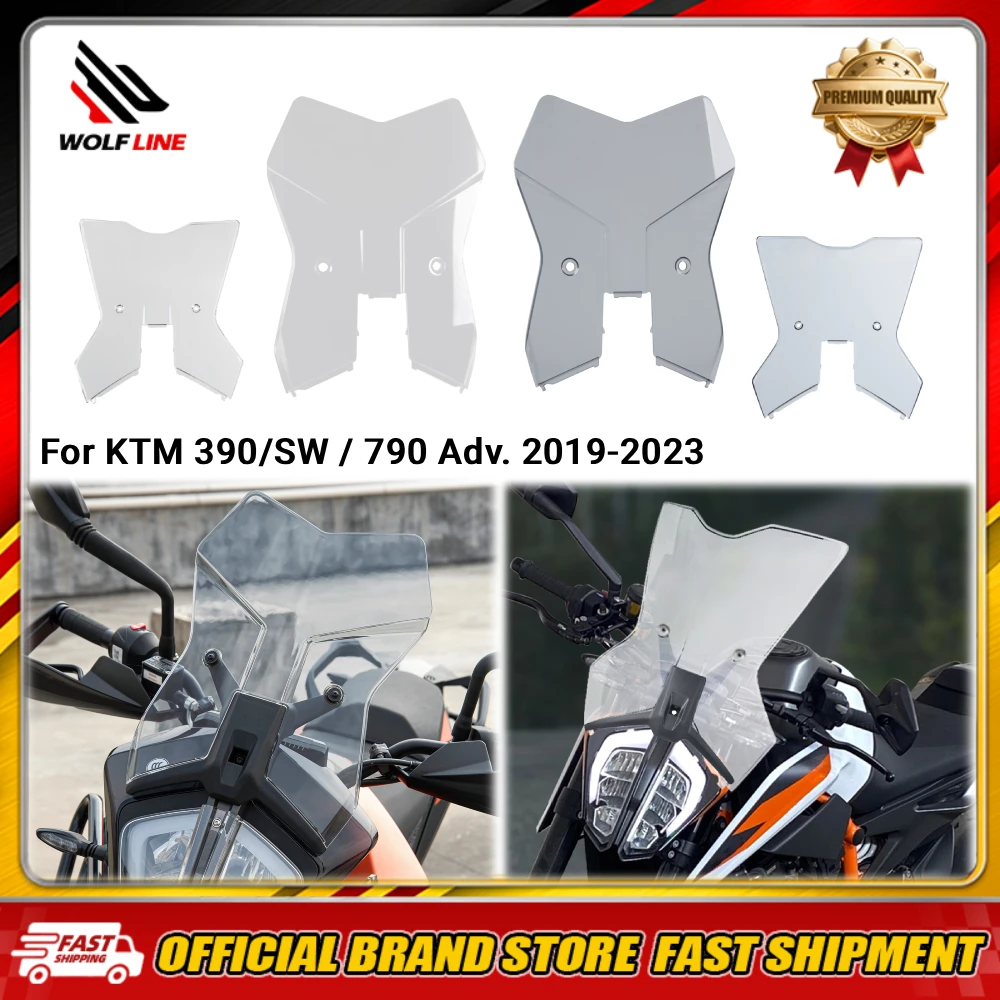 Pare-brise WOLFLINE pour KTM 390 Adventure 2019-2023, déflecteur d'air, écran de protection pour KTM 790 Adv. 2019-2023