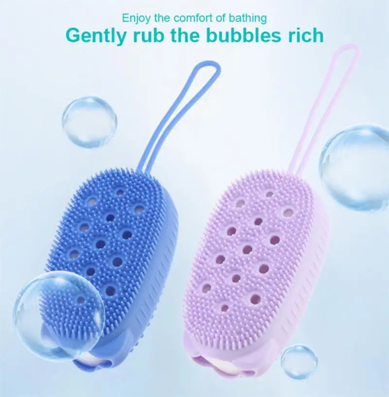 Silicone Body Scrubber Bath Exfoliating Scrub Sponge Shower Brush Exfoliator Skin Care Cleaner Dead Skin Remover Bathing Tools