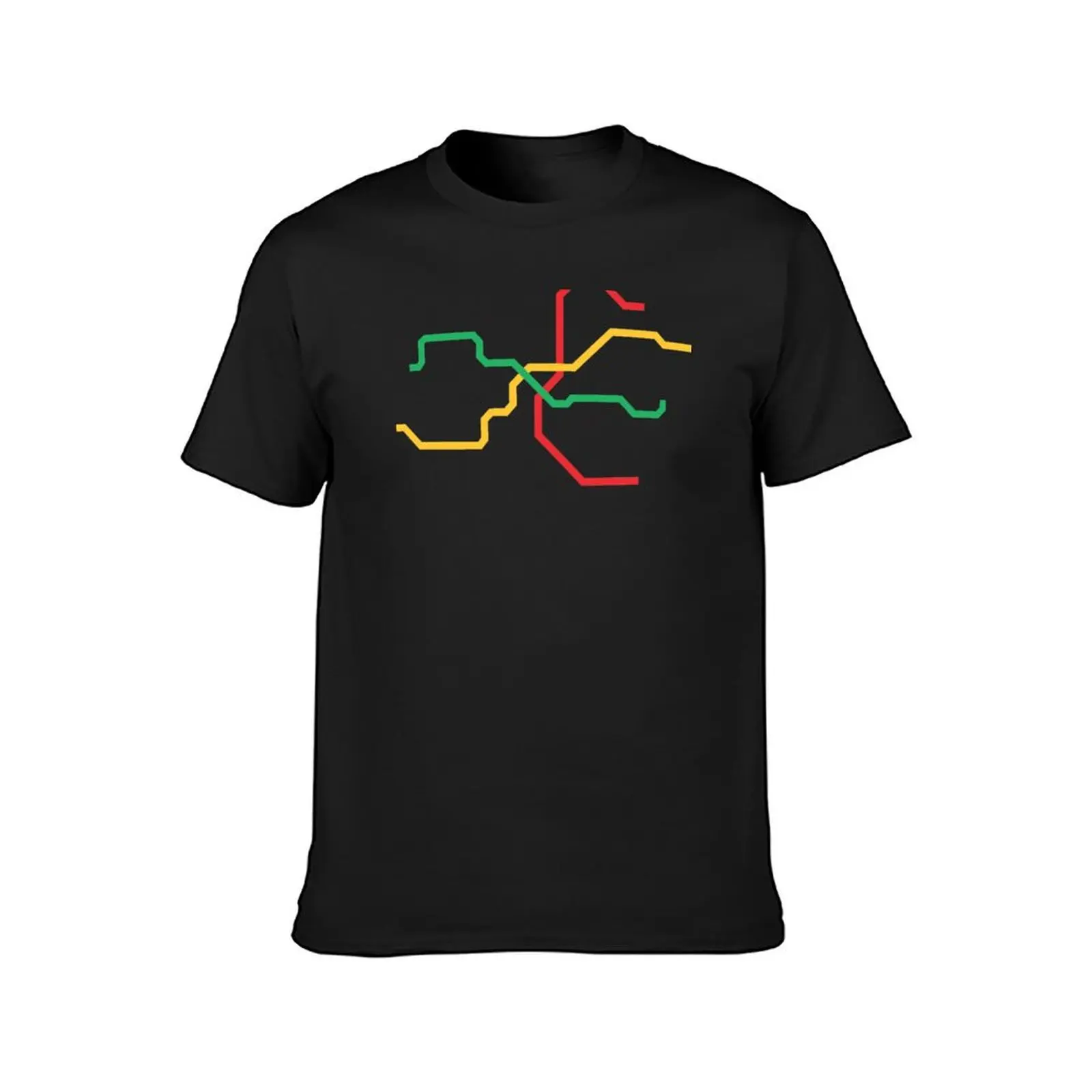 Prague Metro T-Shirt quick drying vintage plain fitted t shirts for men