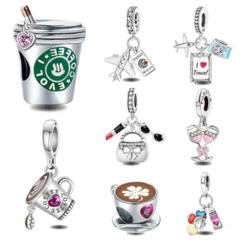 925 Sterling Silver Daily Travel Life Charms Beads Fit Diy Bracelet Necklace Making Gift Of High Quality Fine Jewelry For Womens