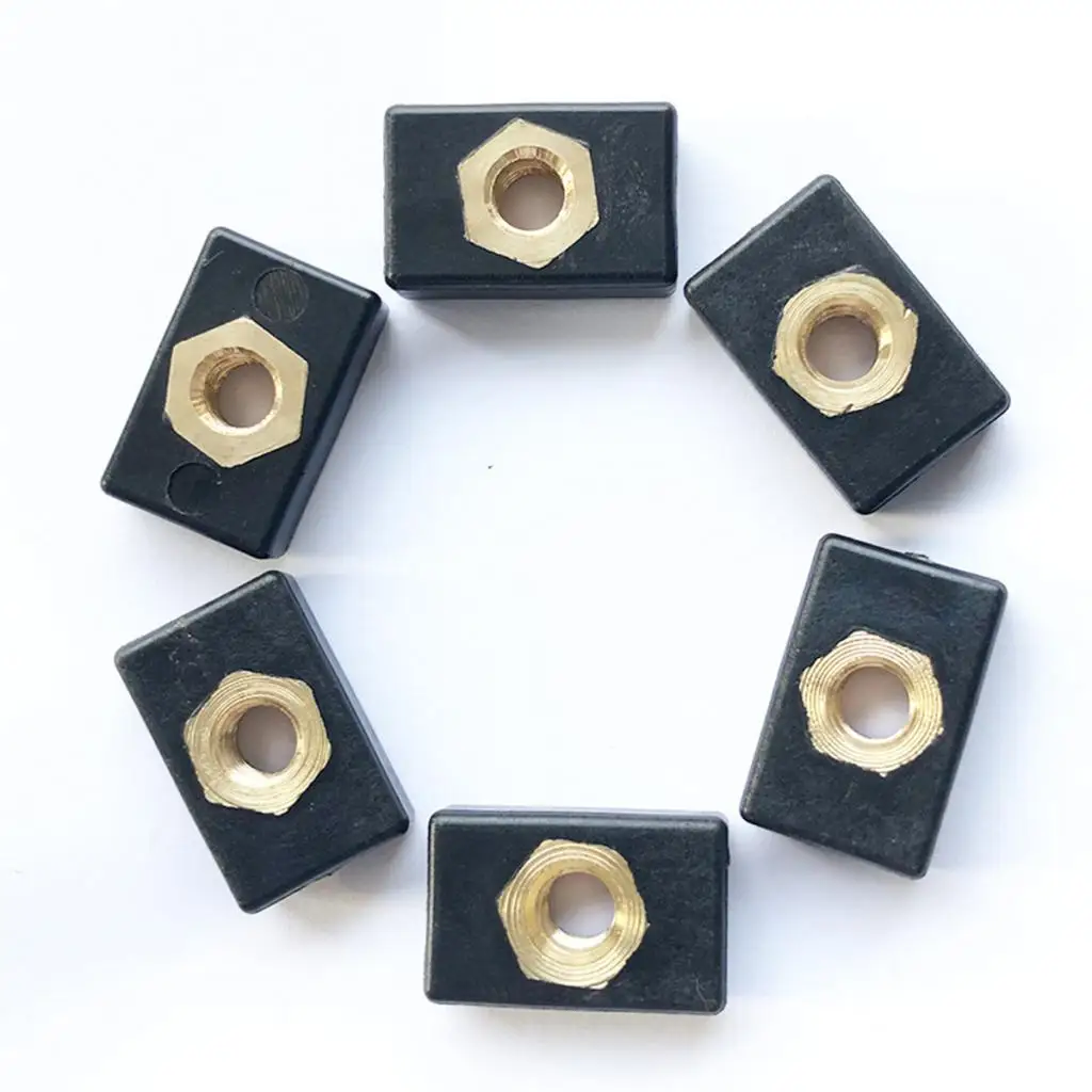 

6 медных винтов, гайки, крепление для оборудования, нейлоновые гайки, фурнитура для лодок, винты, аксессуары для каяков, рельсов/рейки