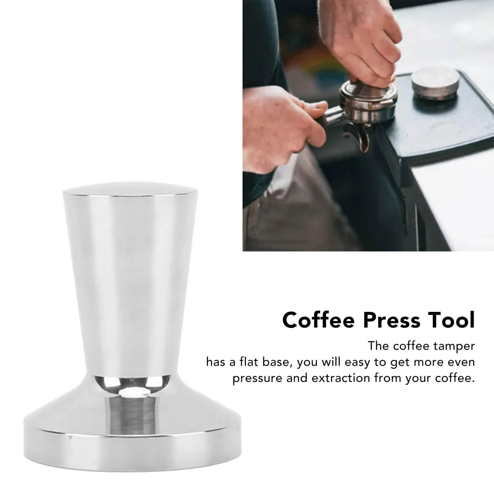 Stainless Steel Coffee Tamper Tool - 40mm Handheld Powder Press for nestle Espresso