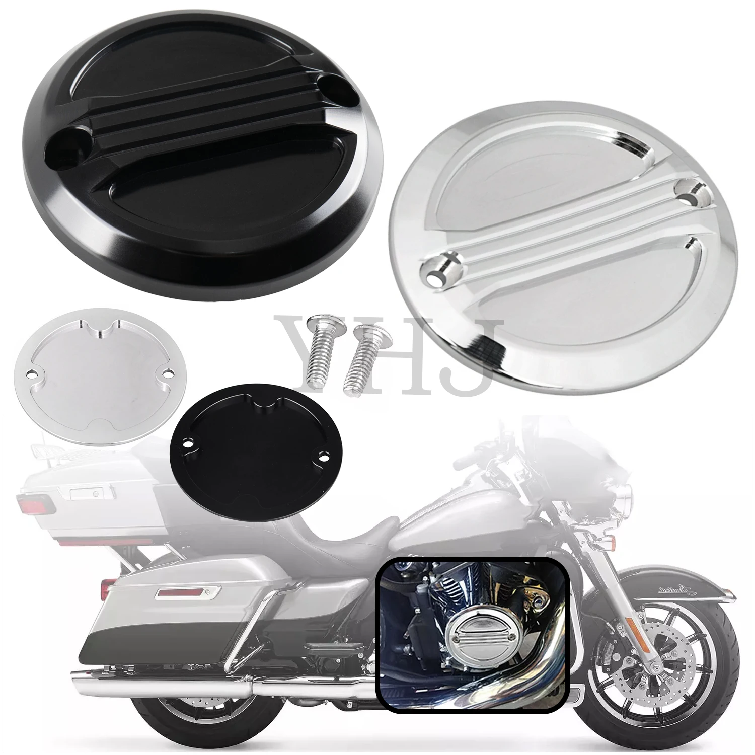 

For Harley Electra Glide Road King Dyna Wide Softail Sportster FXST FXR FLTC XL Motorcycle Air Flow Ignition Timer System Cover