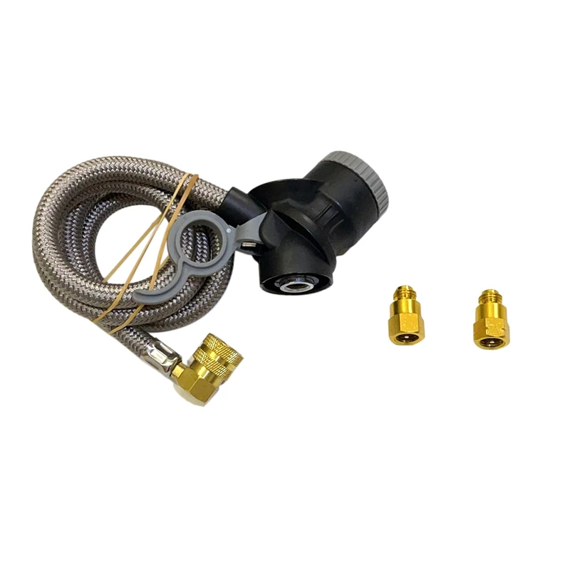 R134A Refrigerant Charge Hose Kit Recharge Hose With 1/2 ACME ACME-SS ACME LH-SS Port AC880