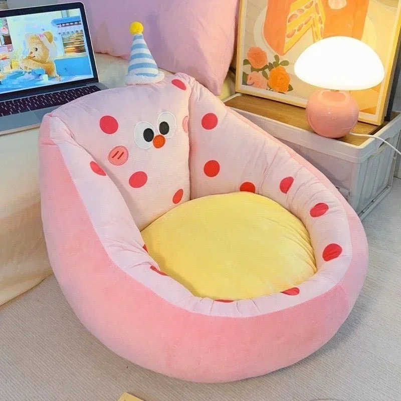 Tatami Floor Lounger Cushion Cartoon Sitting Futon Pad For Kids Home Reading Window Seat Bedroom Stool Cozy Cute Ins Style Gift