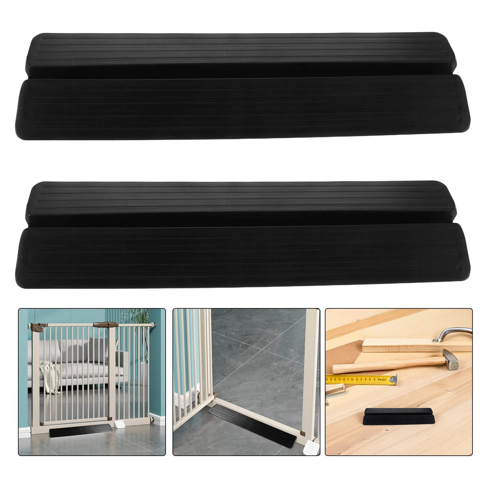

2pcs Plastic Ramp For Baby Gate Safety Guardrail Anti-Kick Foot Pedal Indoor Pet Stair Ramp Non-Slip Doorway Protector