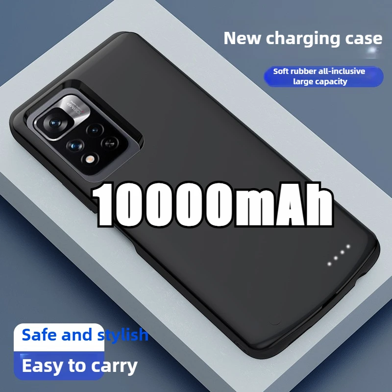 10000mAh Battery Charger Case for Xiaomi Redmi Note 11S for Redmi Note 11 11E Pro 11T 12 12E Pro 12 Turbo