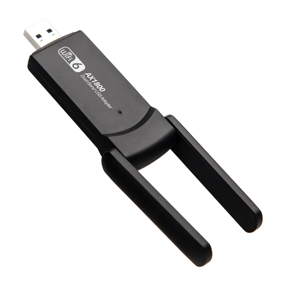 Dongle nirkabel WiFi, adaptor USB 2.4 Mbps kecepatan tinggi USB3.0 6 kartu jaringan Dual Band 1800G & 5G AX1800 untuk Laptop Win10/11