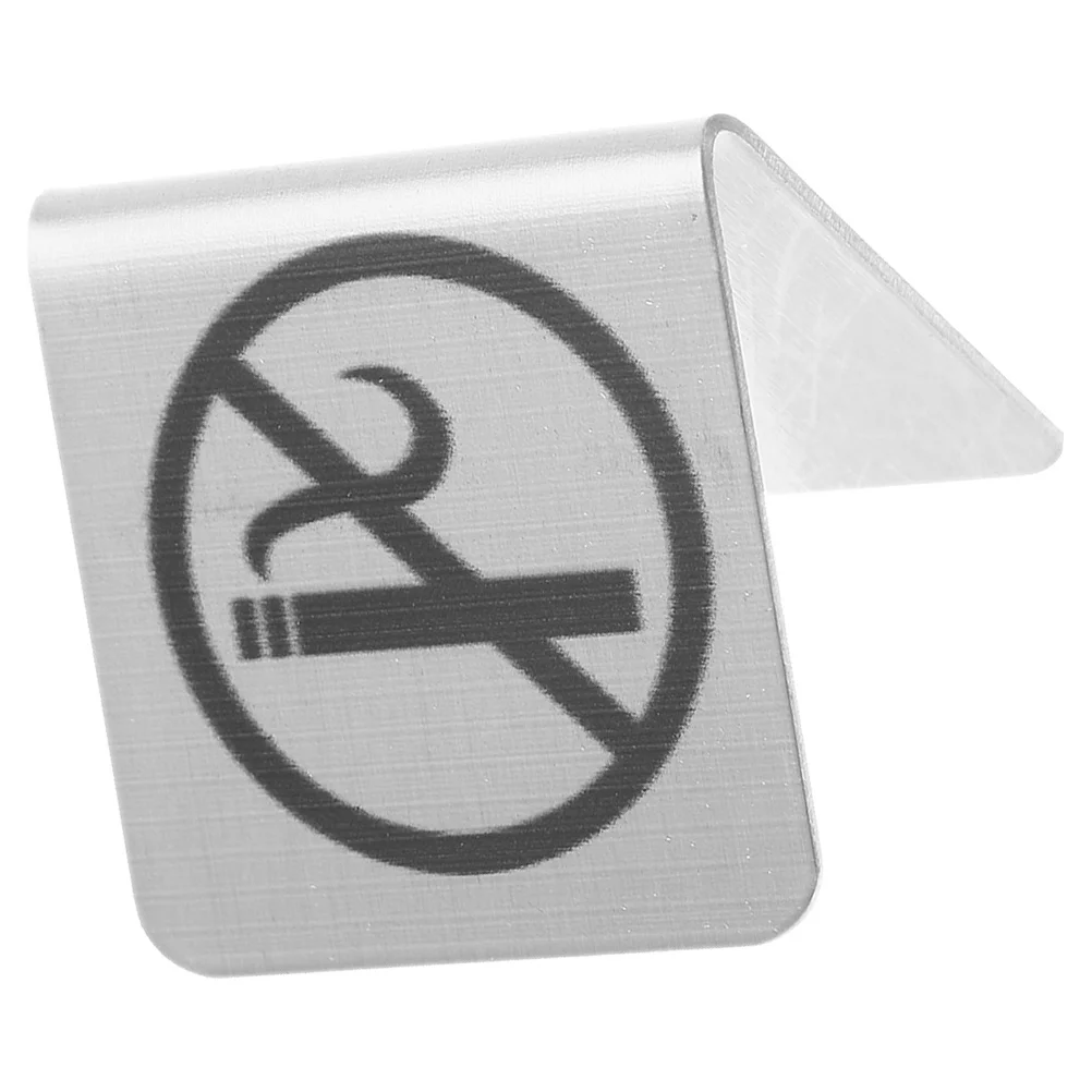 ممنوع التدخين الفولاذ المقاوم للصدأ على الوجهين مكتب الجدول خيمة تسجيل غير التدخين بطاقة مؤشر مكتب مطعم فندق