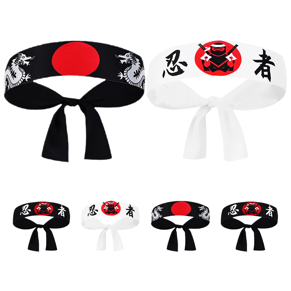 

6 Pcs Headband Ninja Hood Japanese Chef Costume Cosplay Bandanas for Women Hachimaki Karate Hat Miss