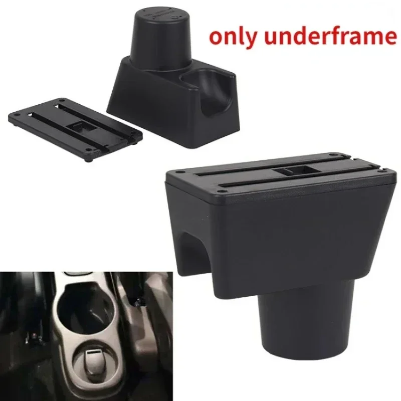 Car Armrest Retrofit for Renault Duster Nissan Terrano 3 OROC Interior USB Storage Box - Black ABS Plastic