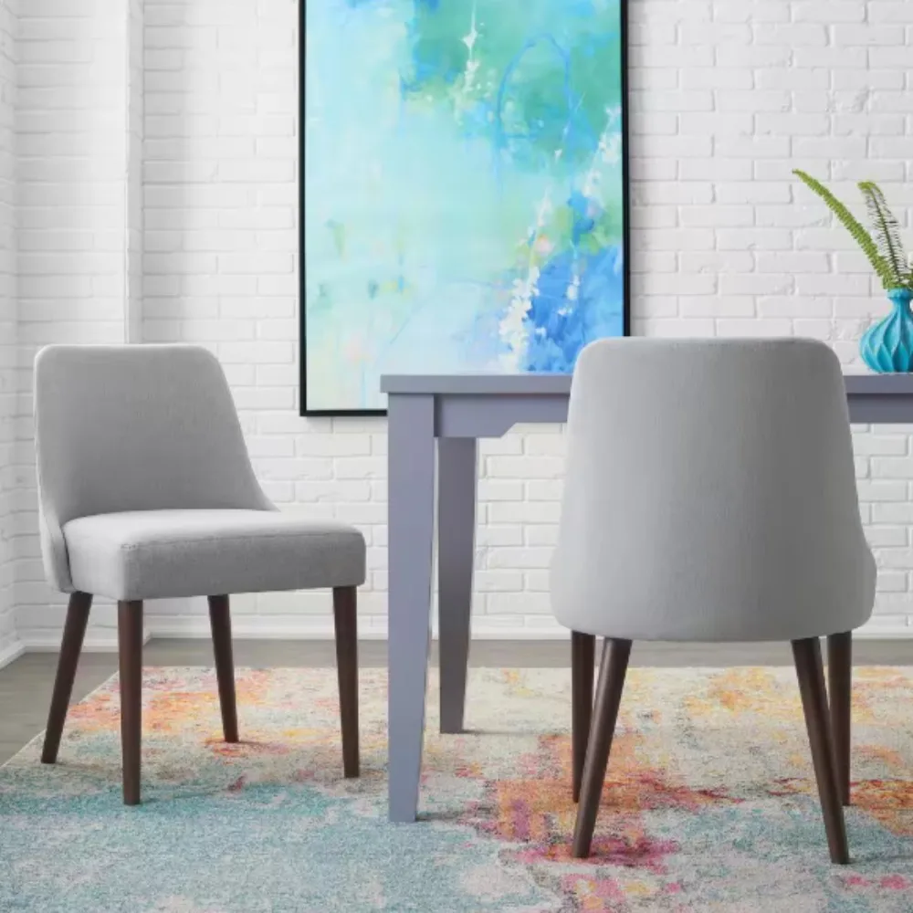 Benfield Charleston Upholstered Dining Chair with Natural Wood Legs Set of 2， for lively conversation and unrushed meals