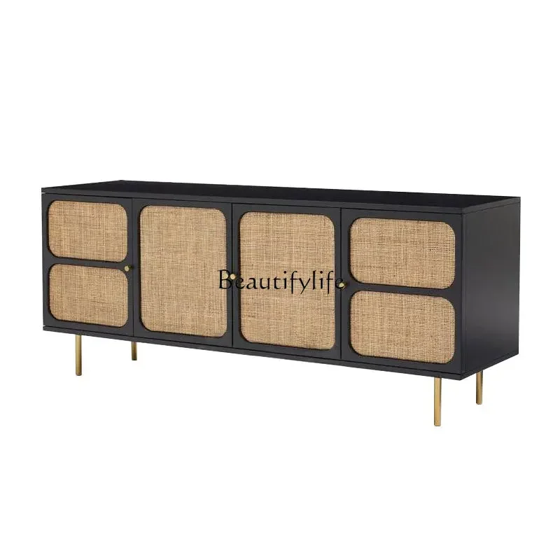 

ls 04Nordic simple rattan locker small apartment living room household storage cabinet