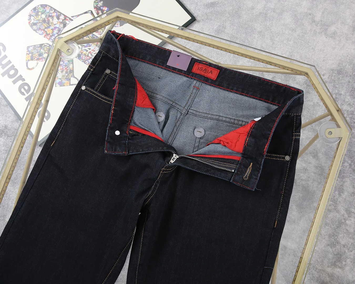 

7 SIJITONGDAJeans Thin Cotton Men 2025 Spring Summer New Casual Breathable Comfort Button Big Size 30-42 Long Pants