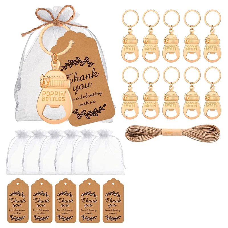 

BMBY-50Pcs Popping Bottle Openers Baby Shower-Party Favors For Guests, Bottle Opener Return Gift And Souvenirs