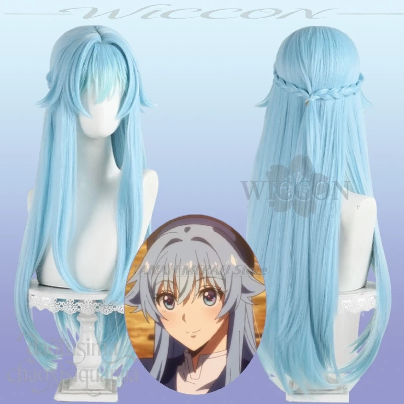 Dina Cosplay ¡Nuevo anime Aspecto salvaje del último jefe! Pelucas largas de dibujos animados de pelo azul, sombreros de pelo sintético, fiesta de Navidad de Halloween