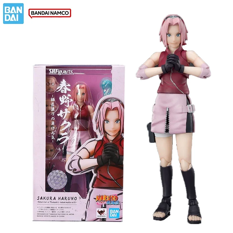 

Bandai Original Genuine Naruto Model Kit Anime Figures SHF Haruno Sakura 2.0 Collection Action Figure Gifts Model Toys