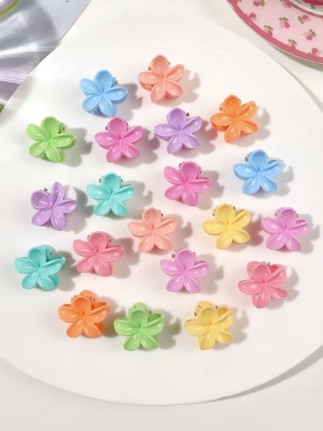 20 Stück Sommer-Haarspangen in verschiedenen Farben, kleine, niedliche Haarklammern, Haarnadeln, Haarspangen, Haaraccessoires für Damen und Mädchen. – Detail 2