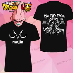 110-6XL Dragon Ball Men's T Shirt Summer 2024 Majin Buu Hip Hop Fashion the Boys Y2k Parent-child Wear Clothes 3D Oversized Cool