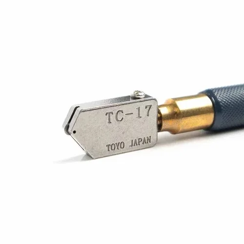 Industrial Grade TOYO TC-17 Glass Cutting Tool Heavy Brass Handle Diamond Roller Wheel Stable Scoring for Mirror Window Glass