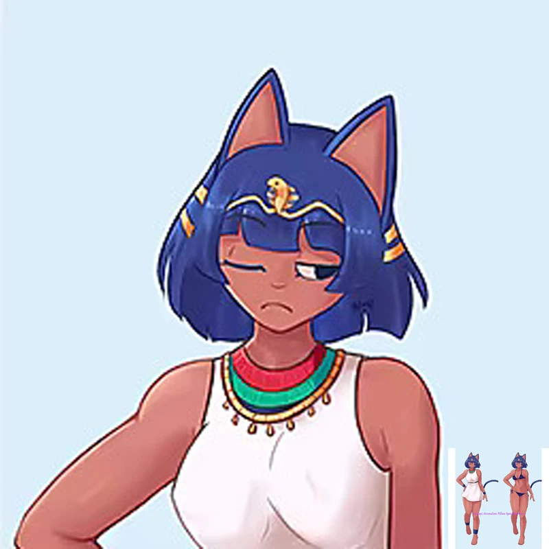 

Dakimakura Anime Ankha Double-sided Print Life-size Body Game Pillow Cover Bedding Gifts