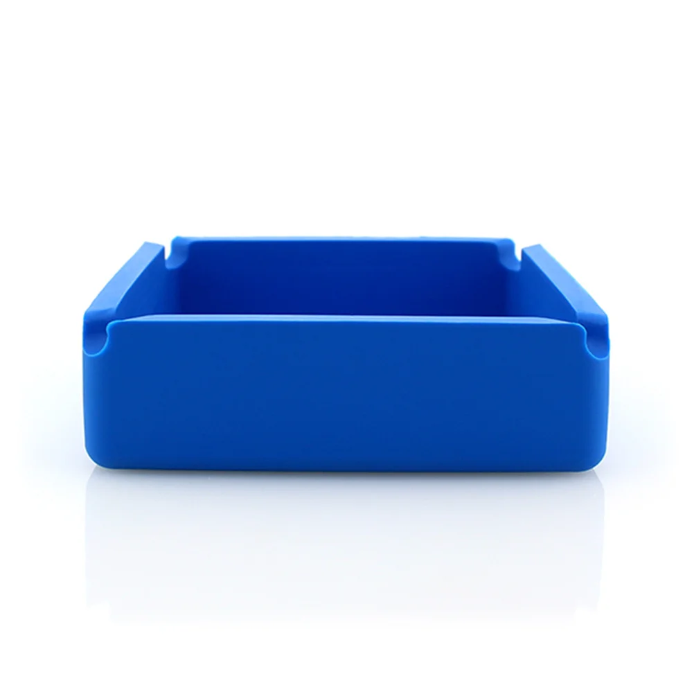 

1 pc Silicone Square Ashtray 10X10X3Cm Unbreakable Heat Resistant Non Toxic Odorless Easy Clean Flexible Ashtray For Home
