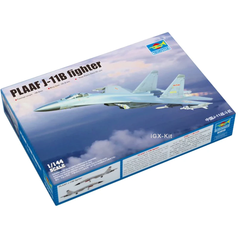 Trumpeter 03915 1/144 Scale PLAAF J11B J-11B Fighter Aircraft Military Handcraft Toy Gift Assembly Plastic Model Building Kit