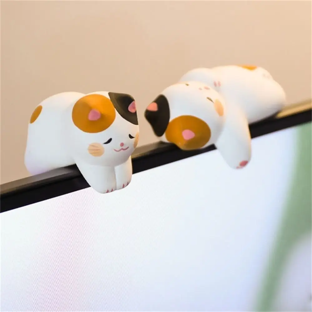 

3pcs /set Handmad Lucky Cat Resin Figurine Collectible Statue Kitten Car Ornaments Cartoon Crafts Pet Cat Landscape Decoration