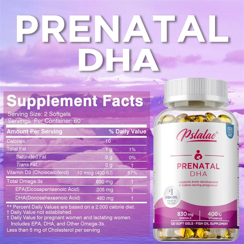 Prenatal DHA Supplement - Promotes Fetal Development, Supports Neural Tube and Brain Development