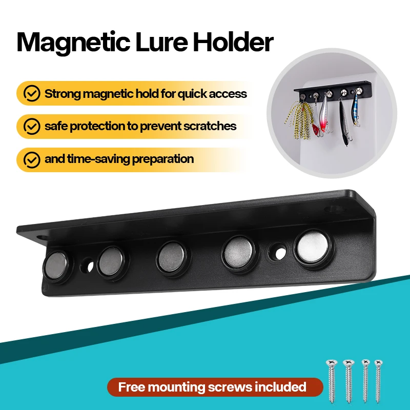 Магнитная приманка для лодки и держатель крючка, монтируемый на палубе, консоли или настенные винты в комплекте
