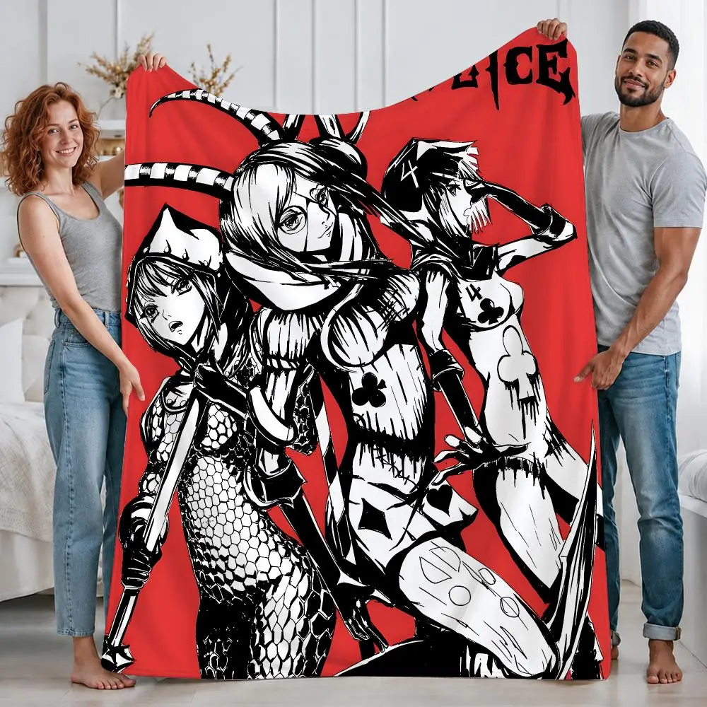 Dark Game Alice: Madness Returns Throw Custom Printed Flannel Fleece Blanket for Sofa Bed Office Travel & Camping