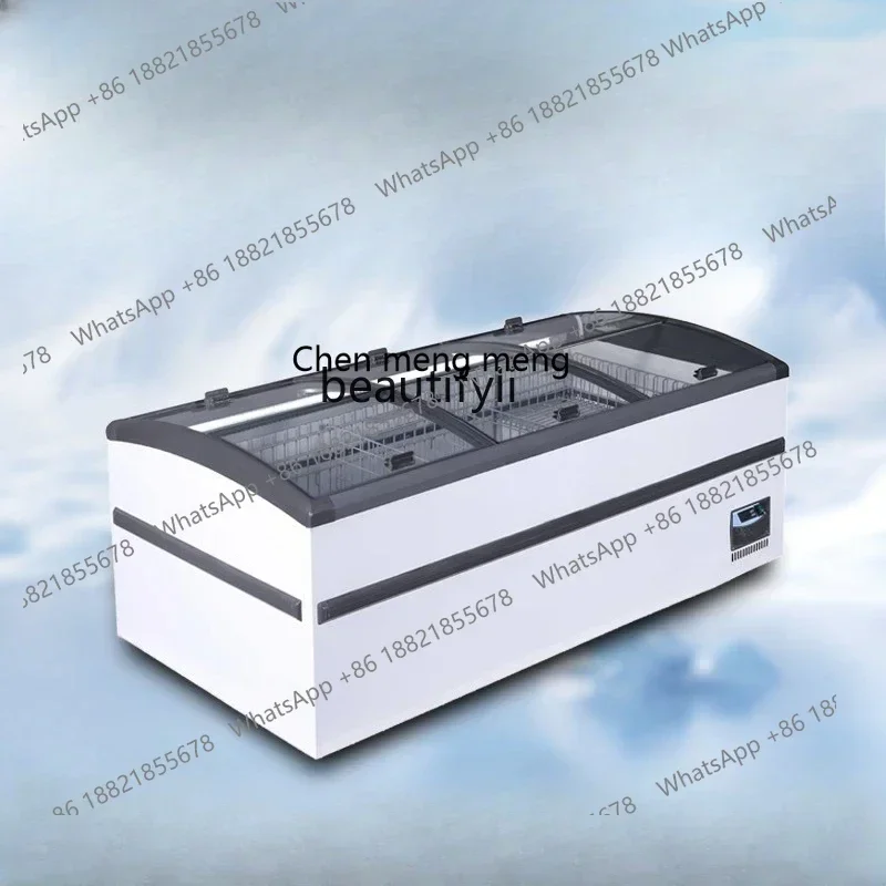 

Commercial Seafood Quick Freezer Double-Sided Curved Combination Cabinet Horizontal Display Freezer Ice Cream Cabinet