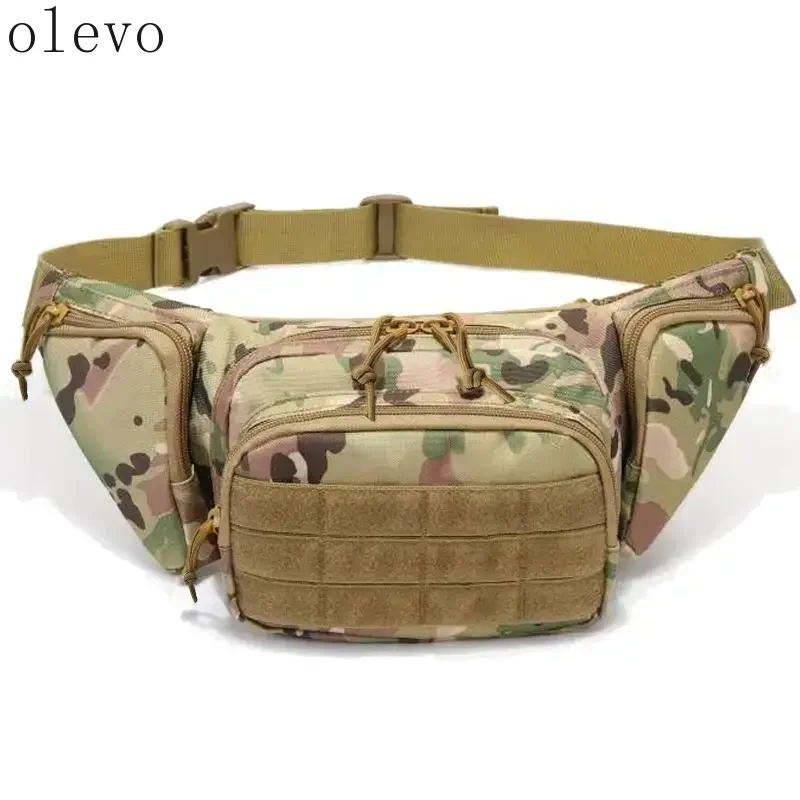 حقيبة خصر متعددة الوظائف للاستخدام الخارجي، حقيبة كتف تكتيكية للمشي لمسافات طويلة وركوب الدراجات والتخييم والرياضات