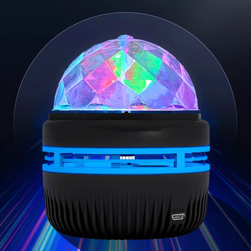 USB galaxy star projector sky projection night light rotating magic ball stage lamp bedroom ambiance lamp party lamp