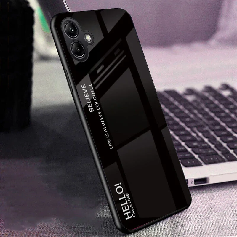 

Auroras For Samsung Galaxy A07 A17 Cover Tempered Glass Gradient PC Plastic Hard Shell For Samsung Galaxy A07 A17 Phone Case