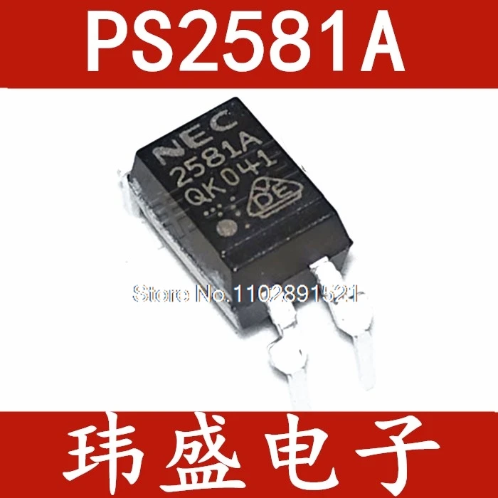 

(10 шт./лот) PS2581 PS2581A 2581A SOP-4 PS2581A DIP-4