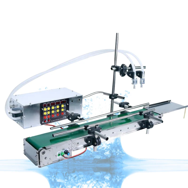Automatic Conveyor Belt Assembly Line Double-Head Liquid Filling Machine Intelligent Induction Quantitative High-Precision
