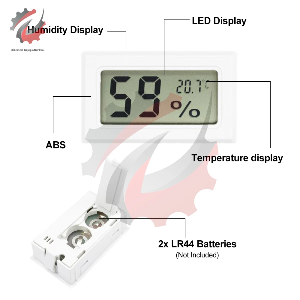 Mini LCD Digital Thermometer Hygrometer Temperature Indoor Convenient Temperature Sensor Humidity Meter Gauge Outdoor Instrument