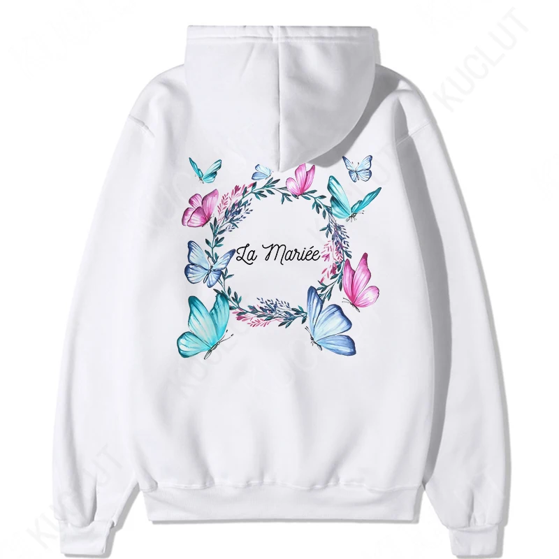 Team Bride Pullover Hoodies Friends Bridal Wedding Outerwears Single Farewell Hen Party EVJF Future Bride Hooded Sweatshirts