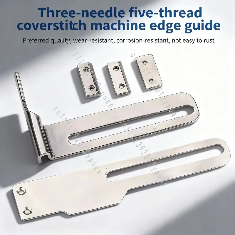 3-Pin 5-Thread Serrated Foot, Adjustable Width Edge Lock Presser Foot for Lightweight Fabric