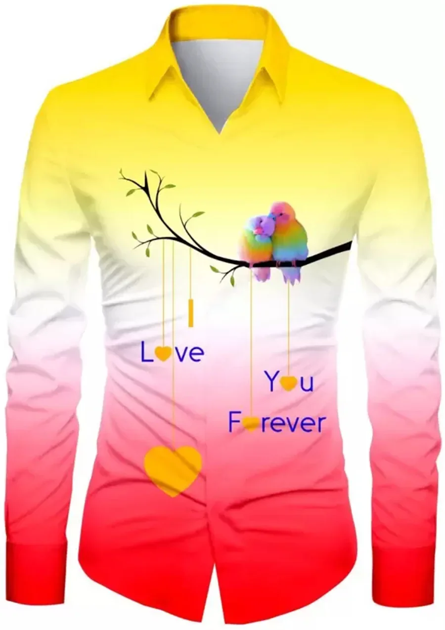 

High end men's shirt long sleeved casual men's shirt European trend fashion printed style breathable style more comfortable