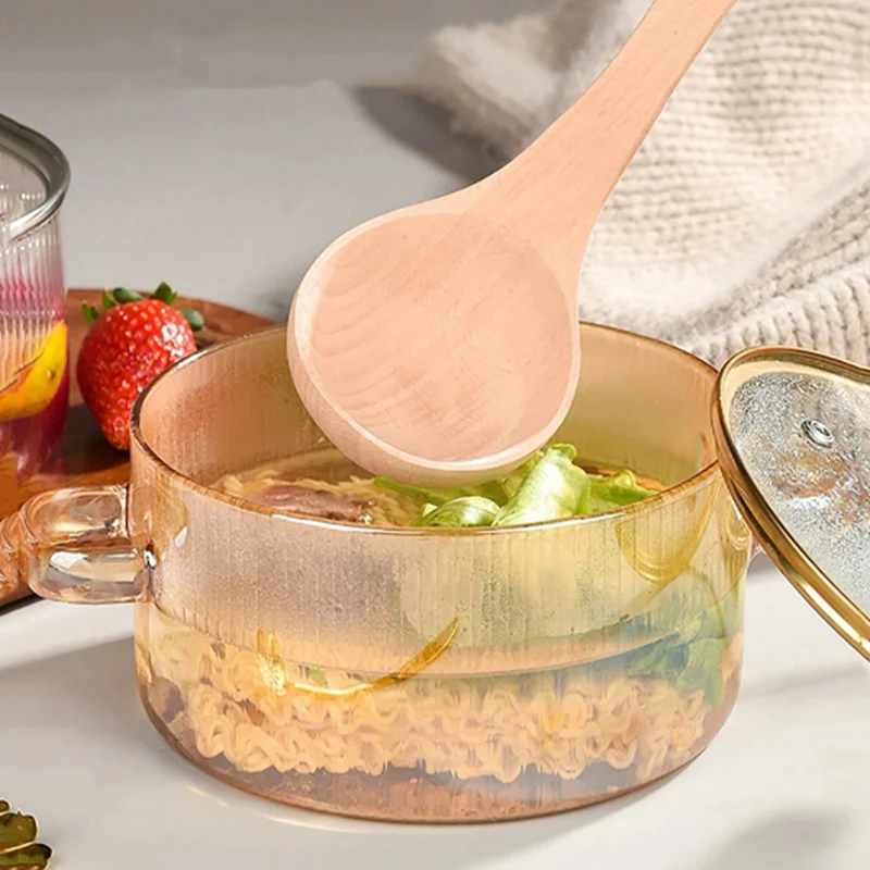 Glass Saucepan Clear Cooking Pot Soup Pot Heating Dual Handles Glass Saucepan With Cover