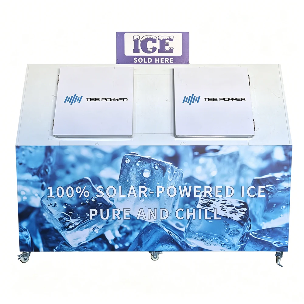 &A*Low Price Large Commercial Ice Machine Outdoor 2 Door Fan Cooling Automatic Defrost Ice Bags Storage Cabinet