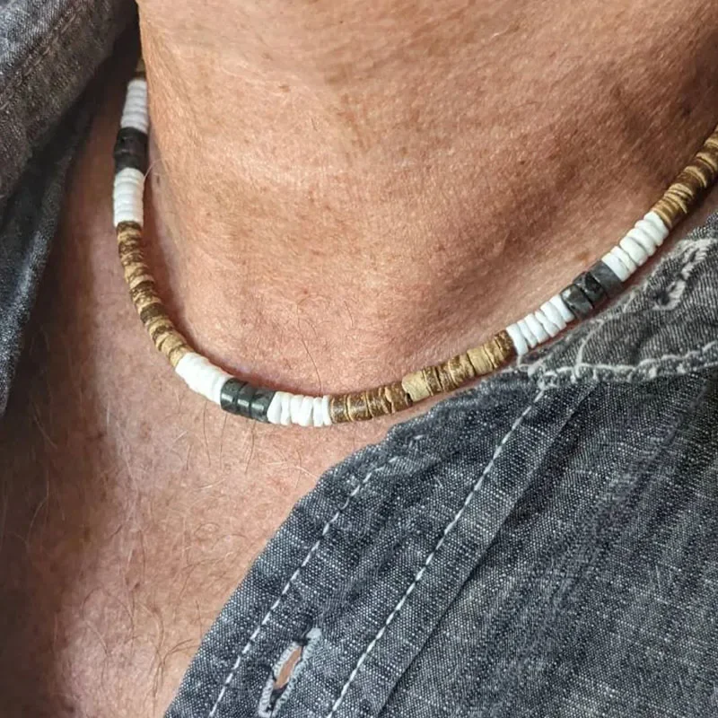 Surfer Turquoise and Hematite Necklace